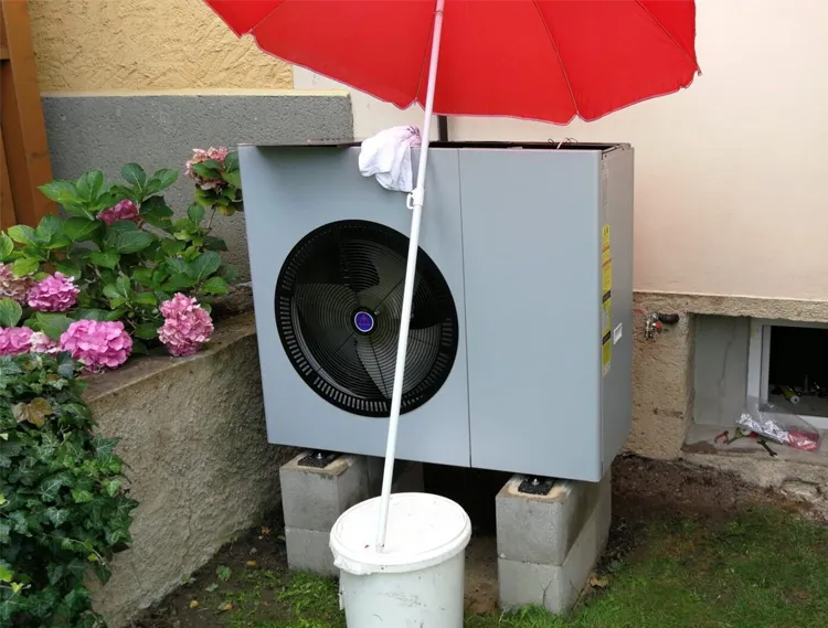 Air source heat pump installation